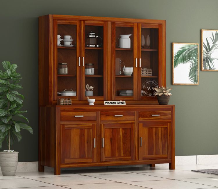 Bago Kitchen Cabinet (Honey Finish) Buy kitchen cabinets with storage, India | kitchen furniture set online price