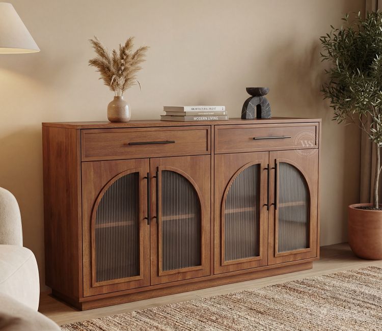Nyrah Mango Wood Cabinet (Teak Finish) Nyrah Mango Wood Cabinet (Teak Finish)